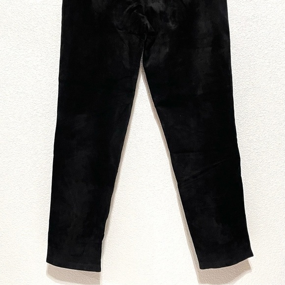 Evan Davies Woman Black Pig Suede Leather Pants Size 6 - Picture 5 of 15